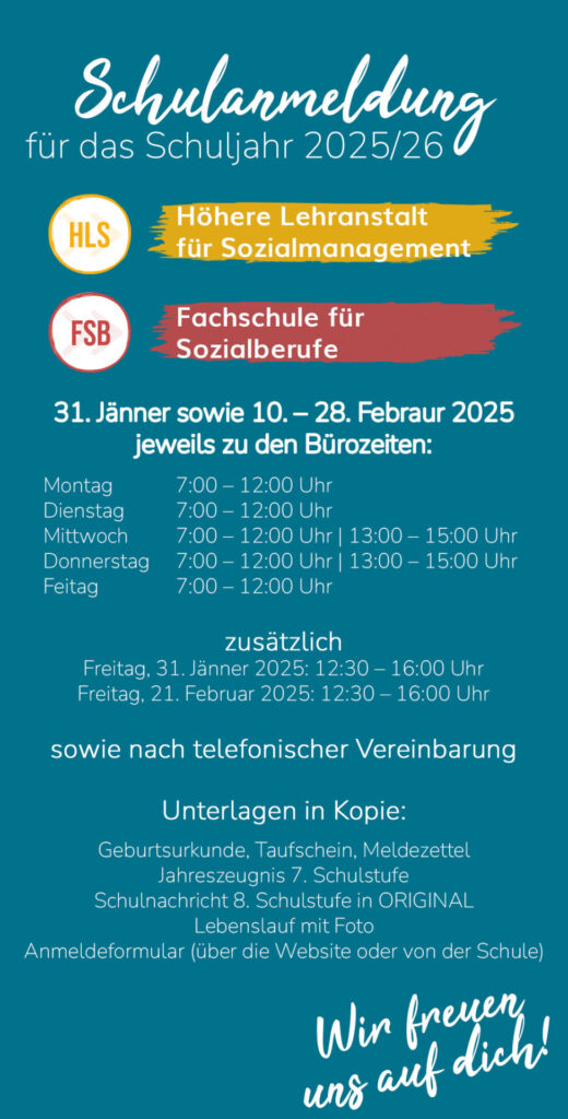 Schulanmeldung 2025/26
